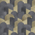 sample 3d geometric graphic wallpaper in gold black from the elle decoration collection by galerie wallcoverings 1
