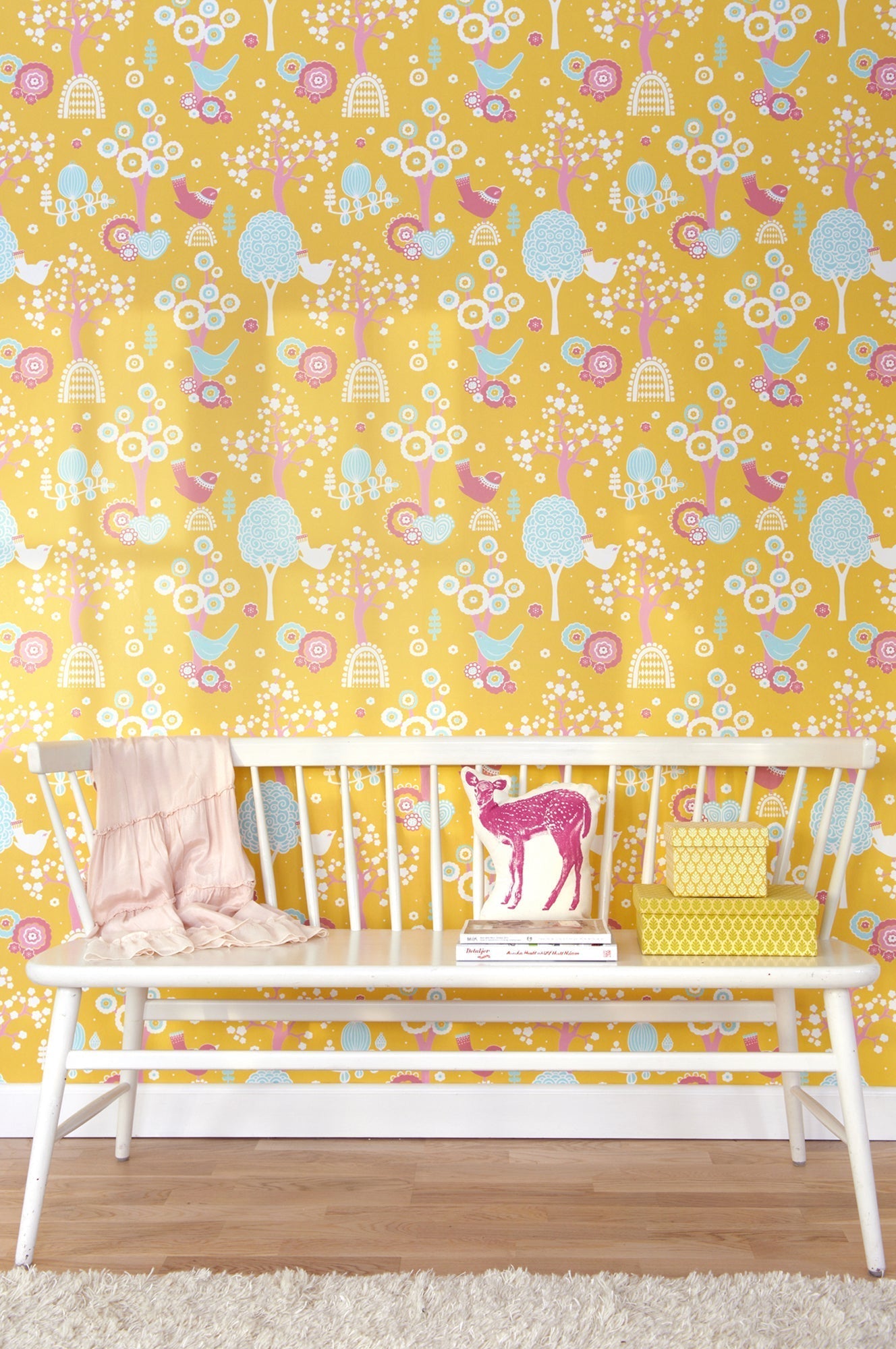 Cherry Valley Yellow Wallpaper by Majvillan
