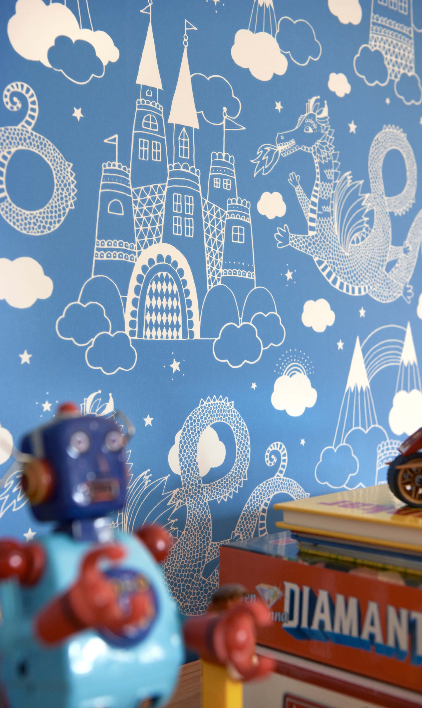 Dragon Sky Dark Blue Wallpaper by Majvillan