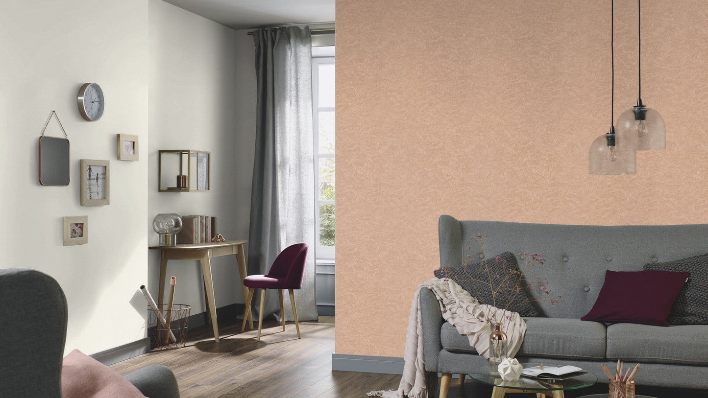 Elle Decoration Modern Abstract Wallpaper in Bronze