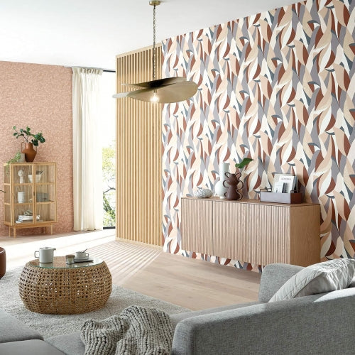 Elle Decoration Geo Graphic Wallpaper in Beige/Neutral