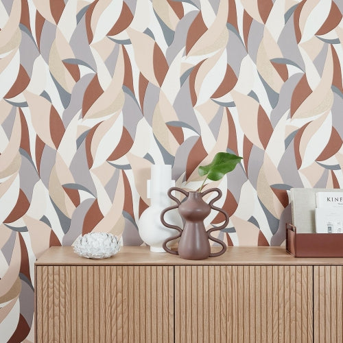 Elle Decoration Geo Graphic Wallpaper in Beige/Neutral
