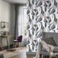 Elle Decoration Geo Graphic Wallpaper in Blue/Black