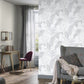 Elle Decoration Floral Wallpaper in Grey