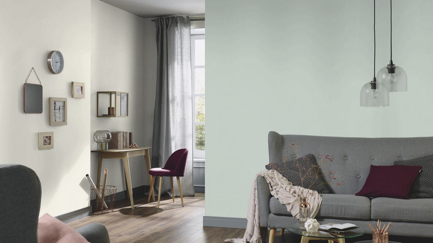 Elle Decoration Structure Plains Wallpaper in Green