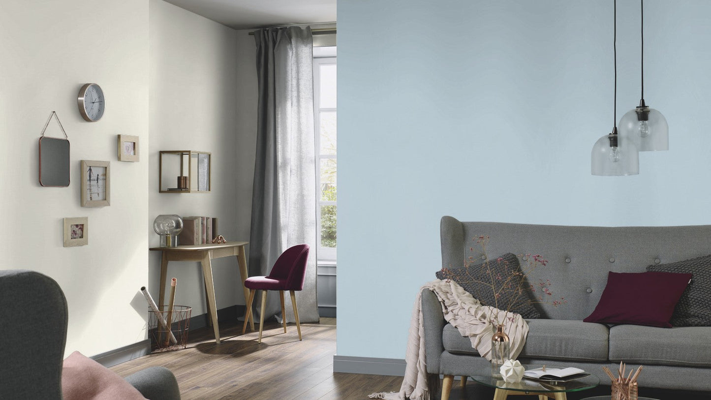 Elle Decoration Structure Plains Wallpaper in Blue