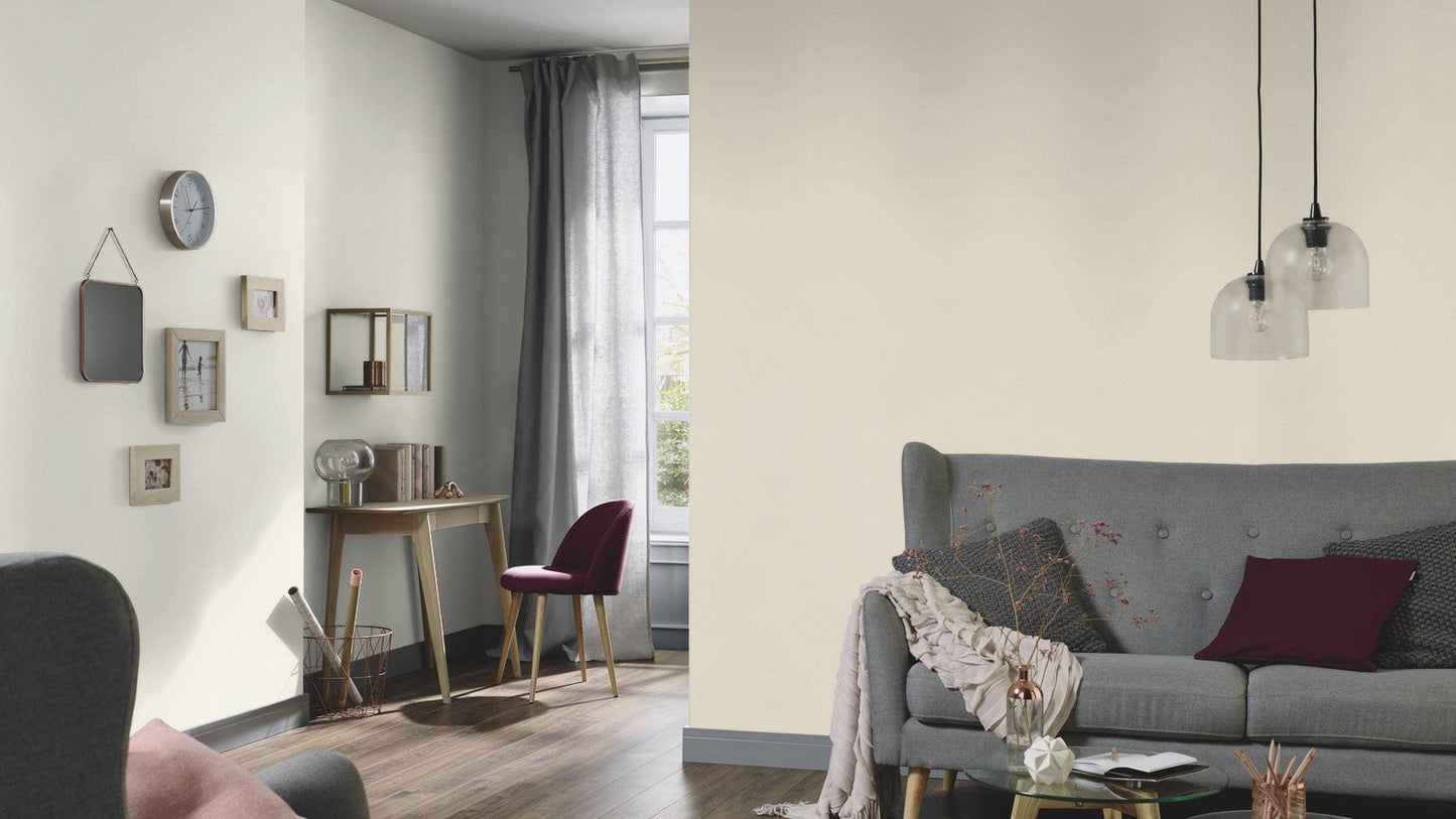 Elle Decoration Structure Plains Wallpaper in Creme