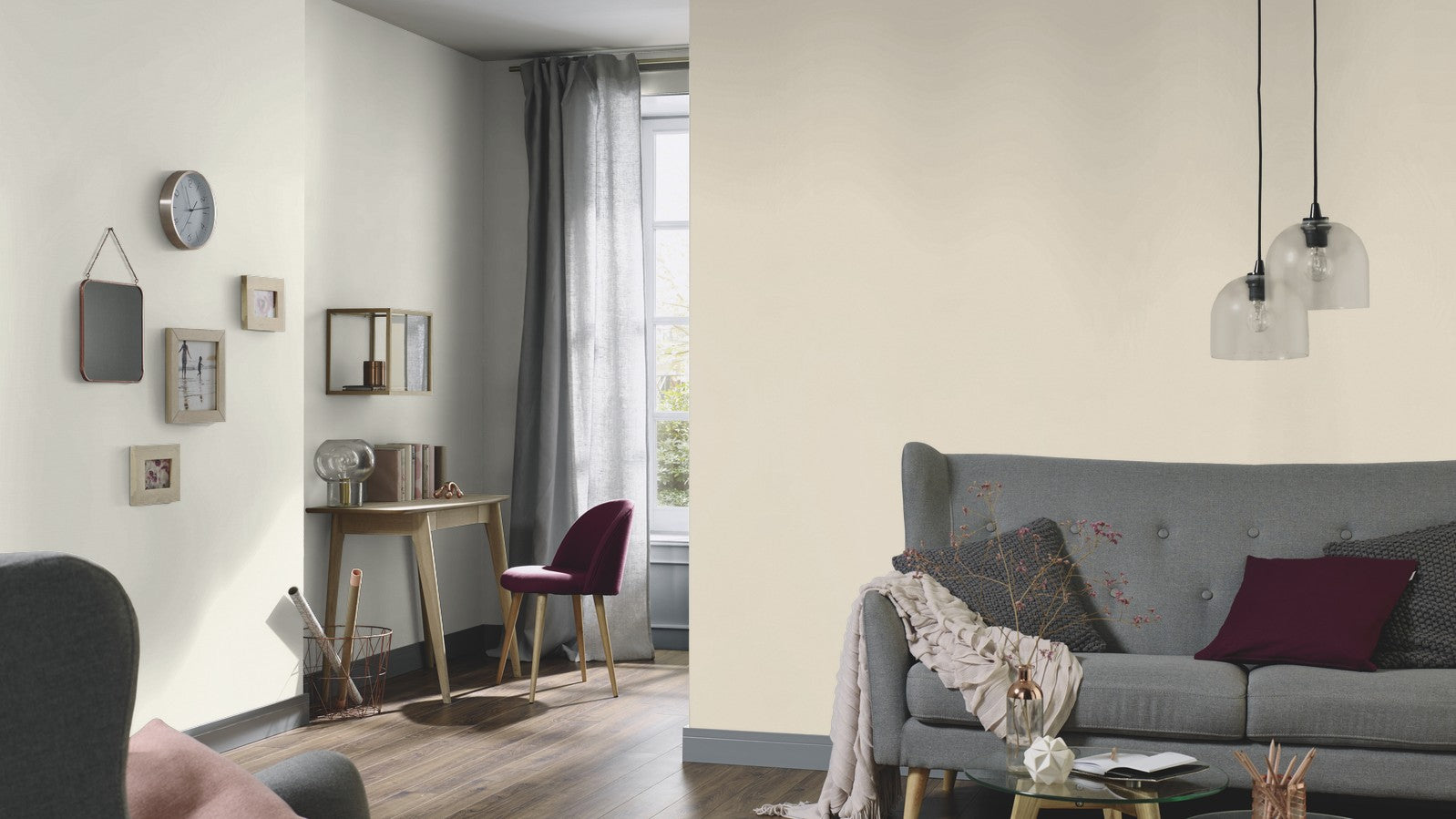 Elle Decoration Structure Plains Wallpaper in Creme