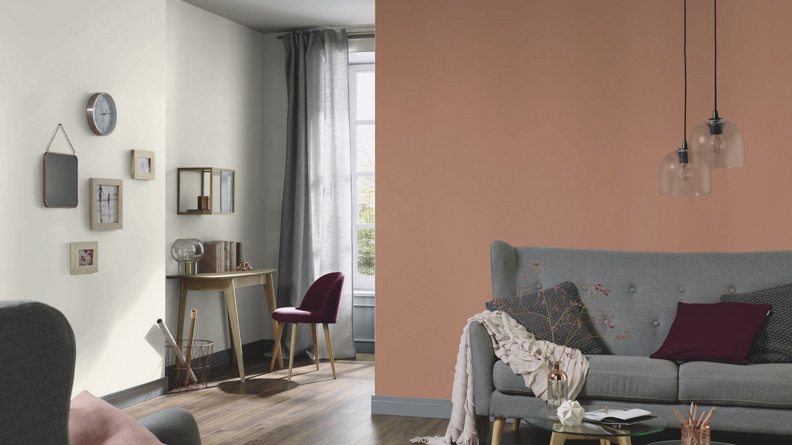 Elle Decoration Structure Plains Wallpaper in Bronze