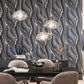 Elle Decoration Patterned Stone Wallpaper in Black