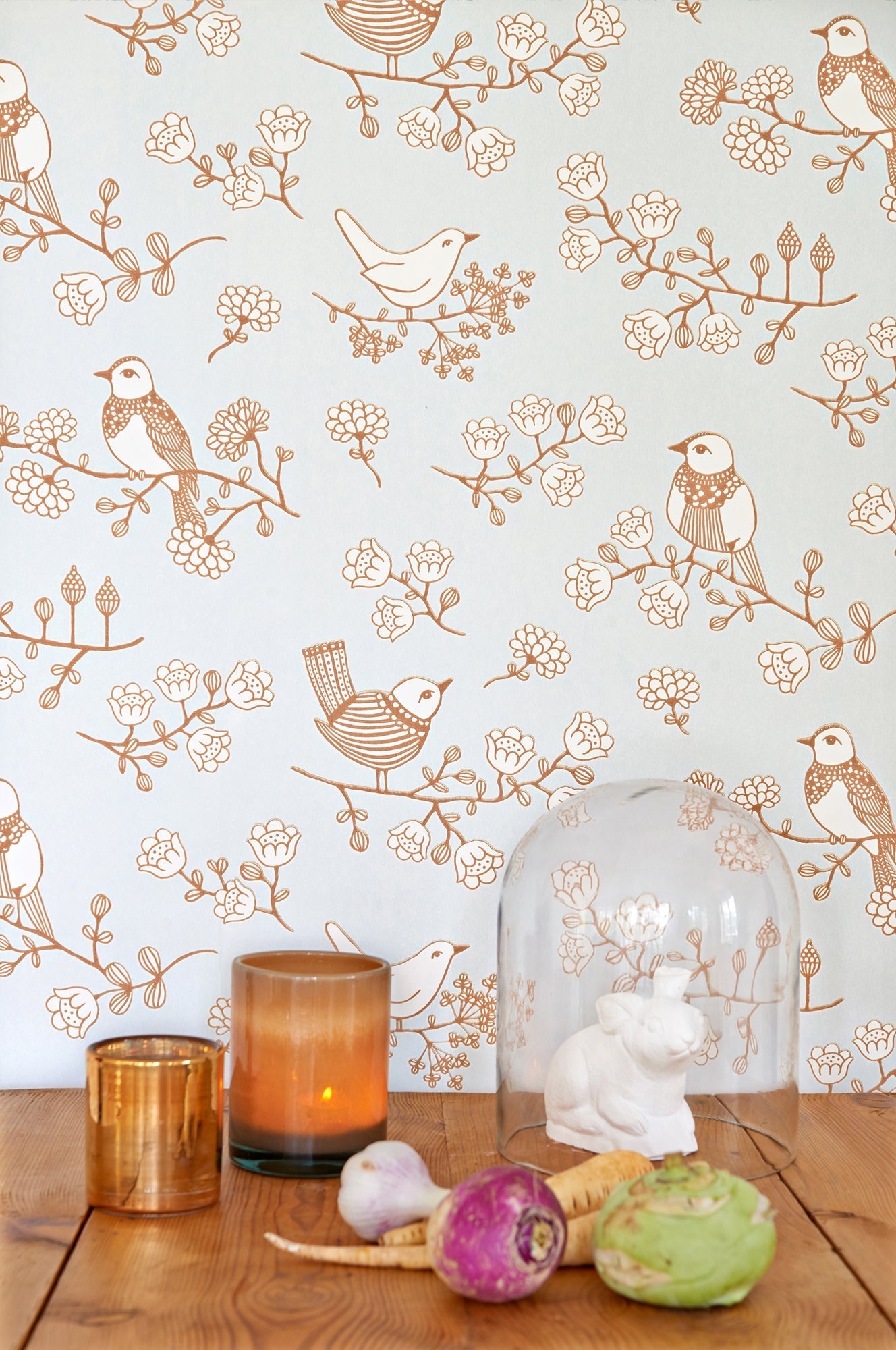 Sugar Tree Soft Grey Wallpaper by Majvillan