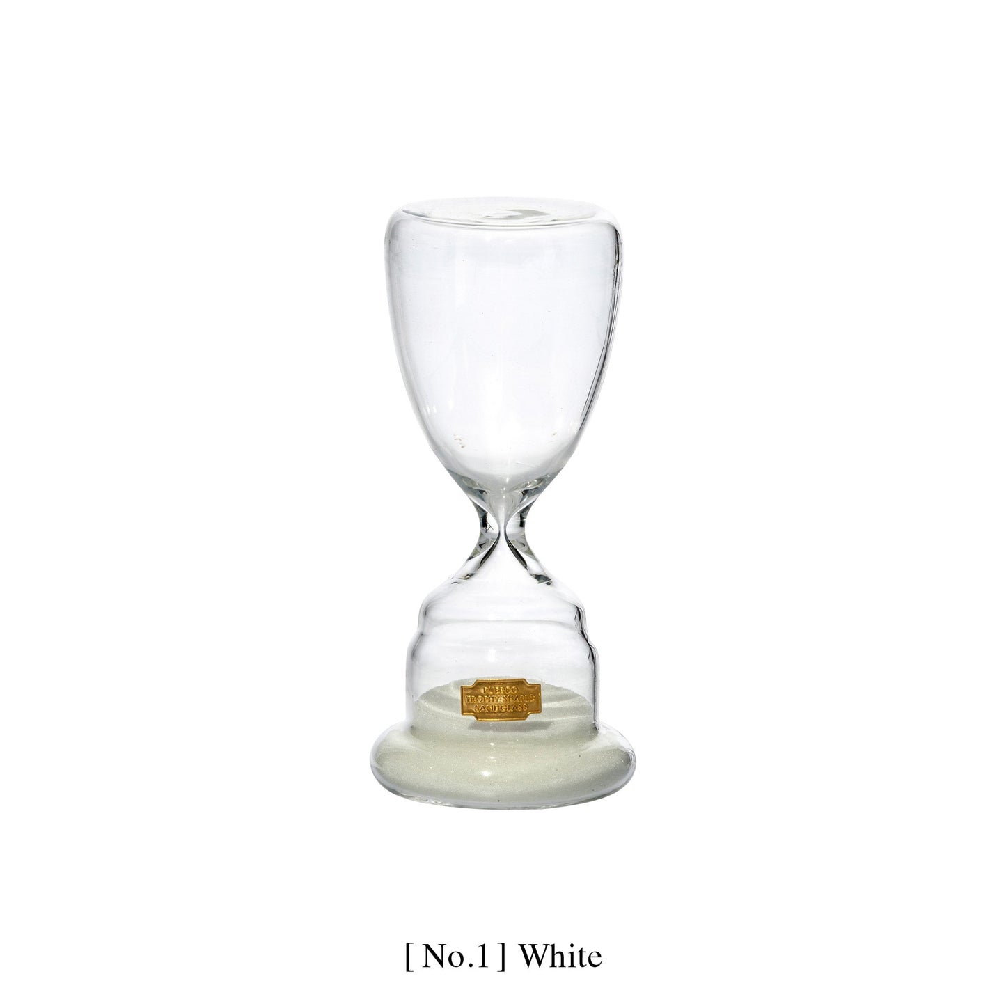 trophy shaped sandglass white no 3 design by puebco 1