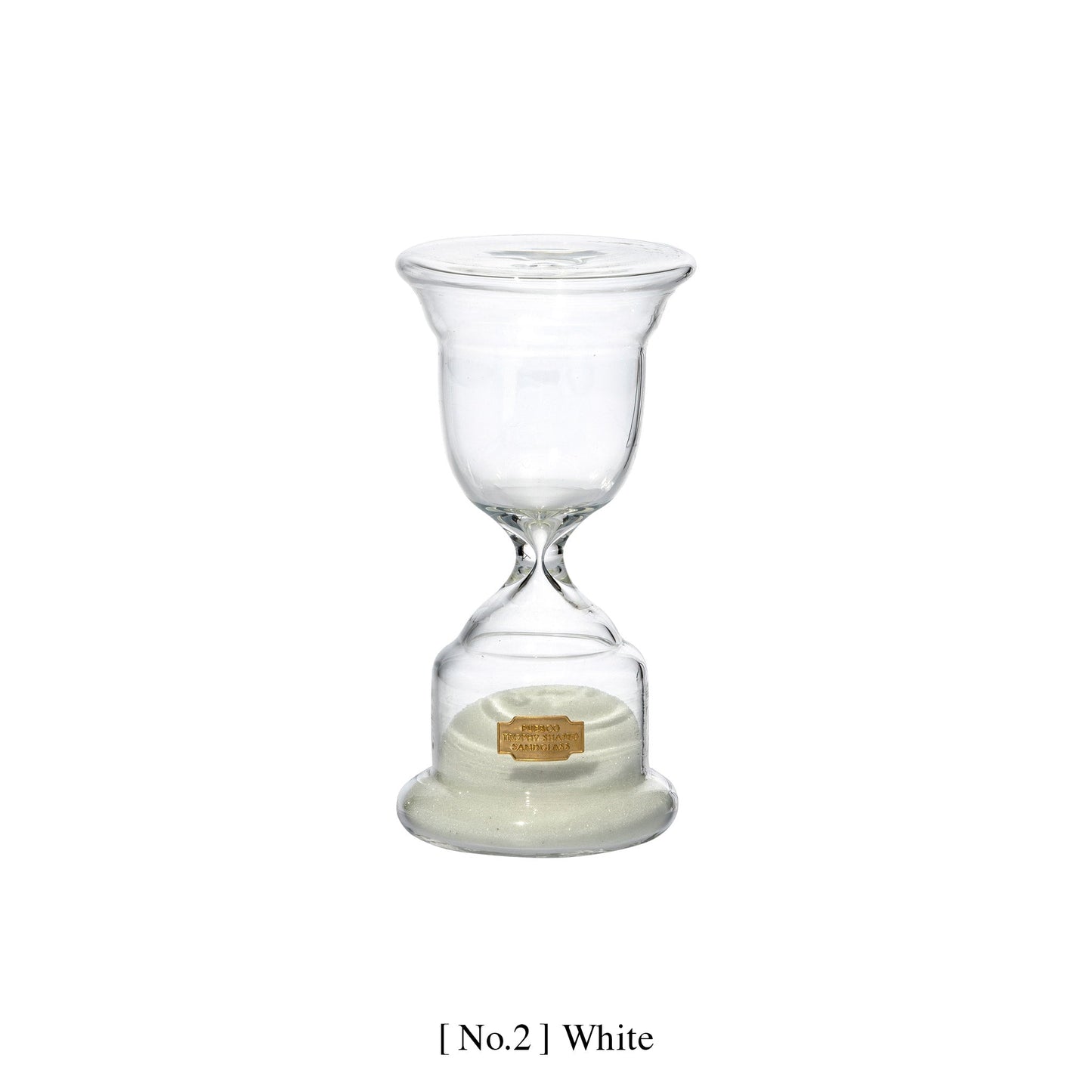 trophy shaped sandglass white no 3 design by puebco 2