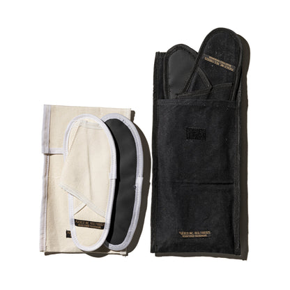 waxed canvas portable slipper small off white design by puebco 2