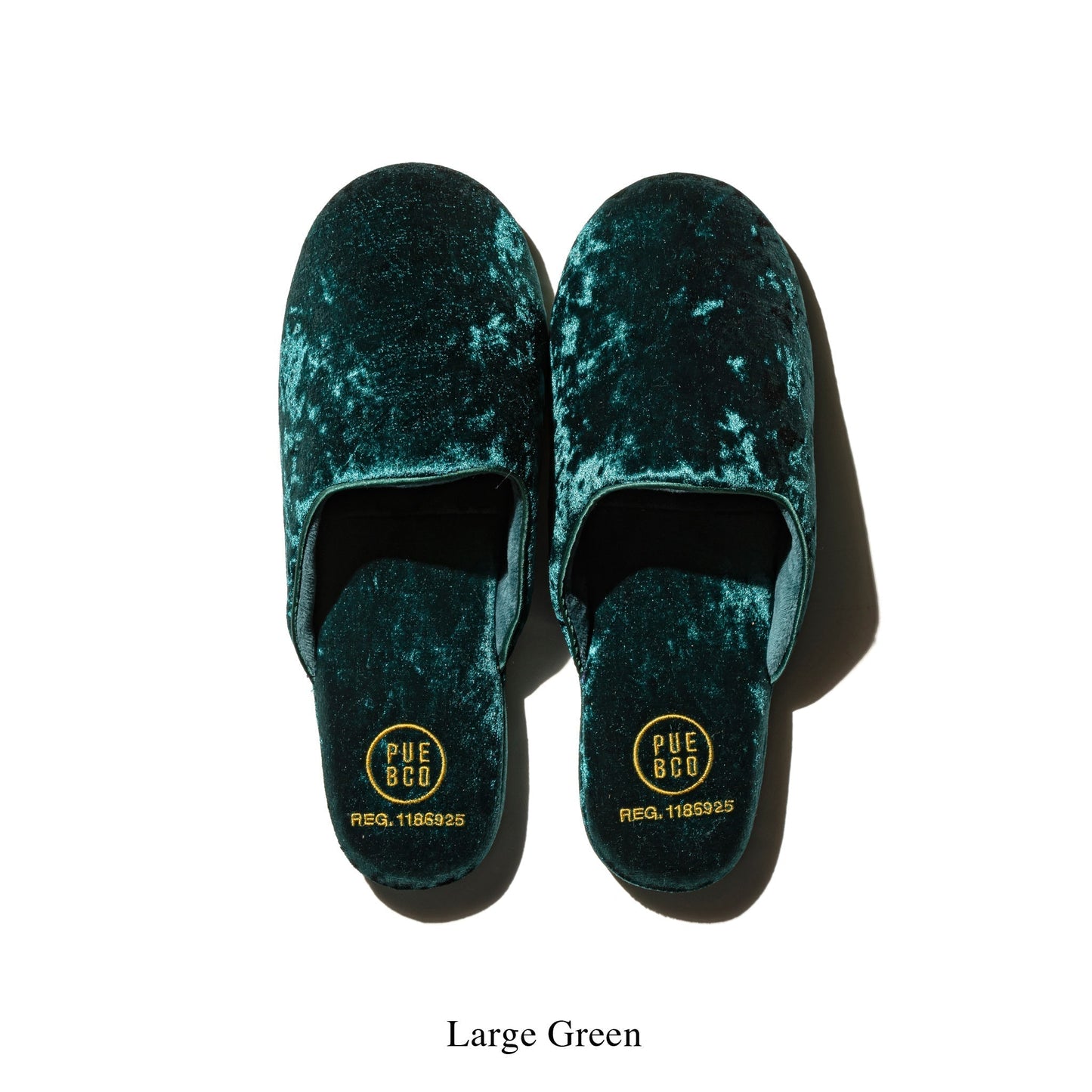 velvet slipper large navy blue design by puebco 2