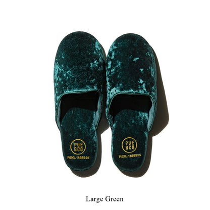 velvet slipper large navy blue design by puebco 2