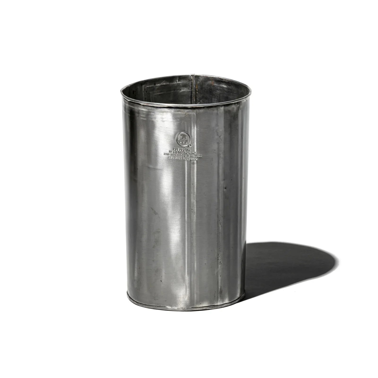 recycle steel trashcan large round 2