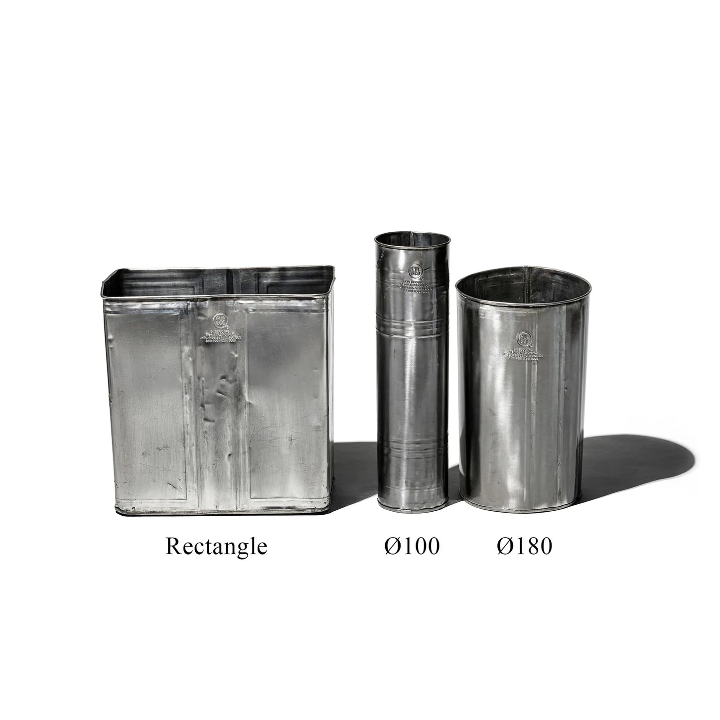 recycle steel trashcan rectangle 5