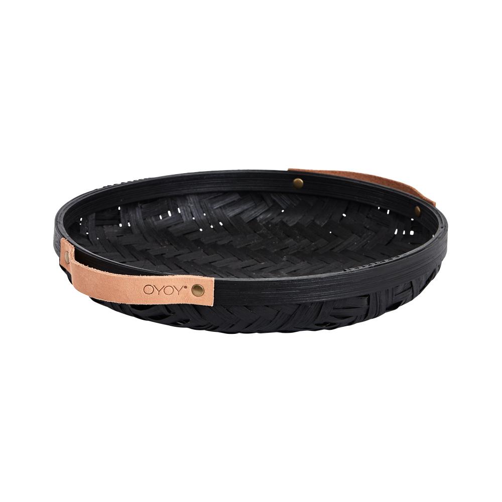 round sporta bread basket in black design by oyoy 1