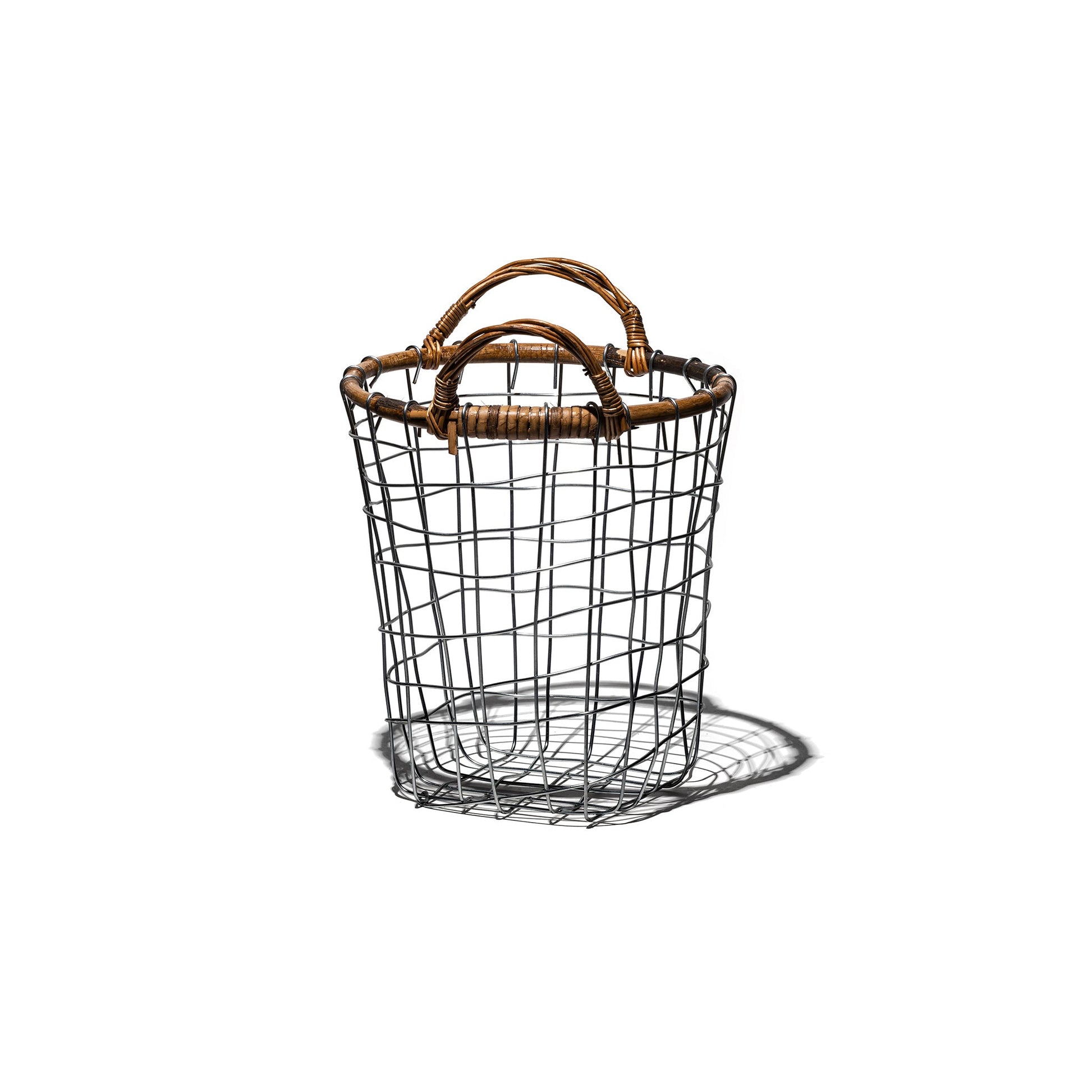 rattan top wire basket small design by puebco 3