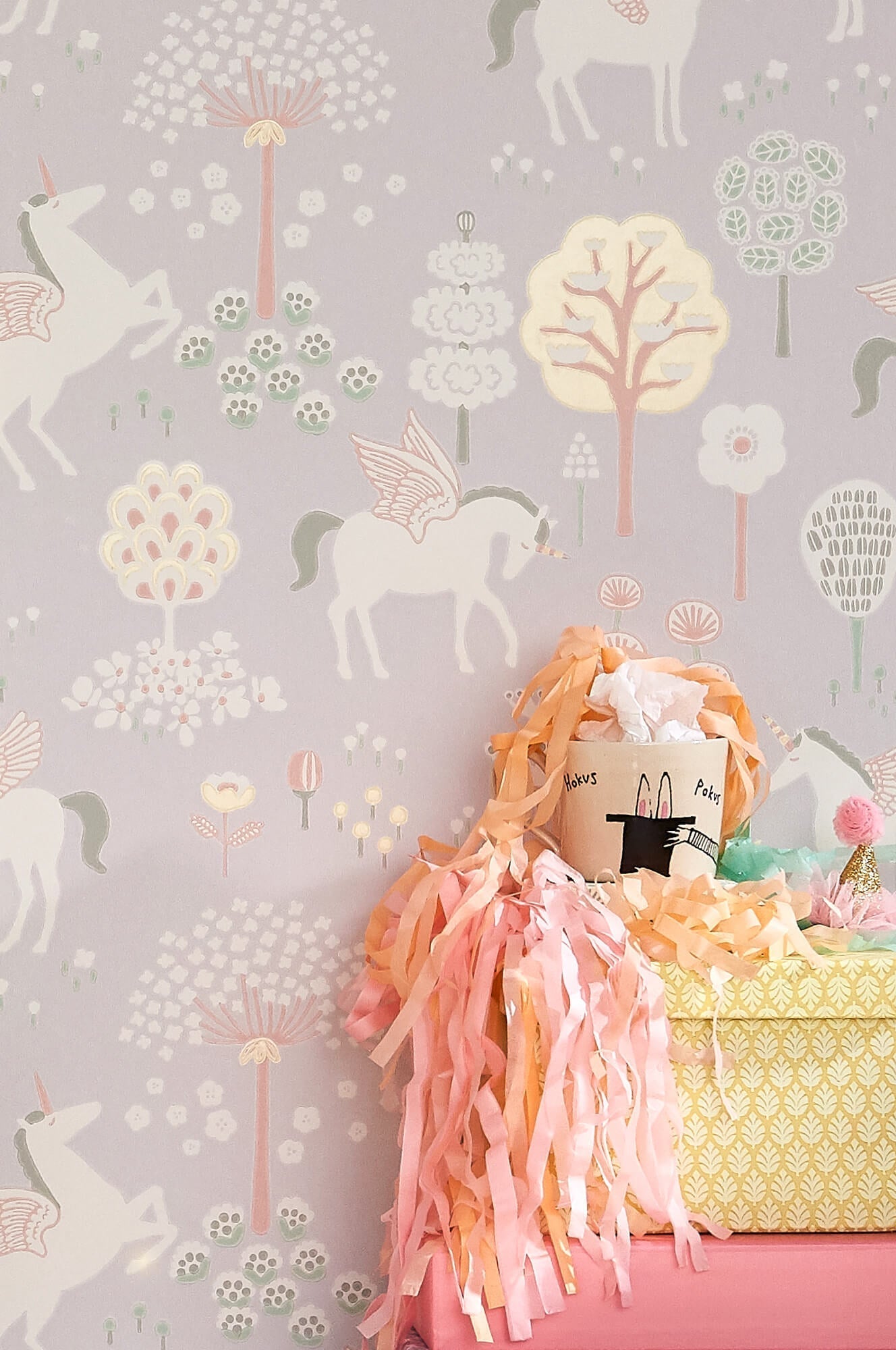 True Unicorns Lilac Wallpaper by Majvillan