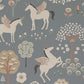 True Unicorns Evening Blue Wallpaper by Majvillan