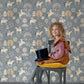 True Unicorns Evening Blue Wallpaper by Majvillan