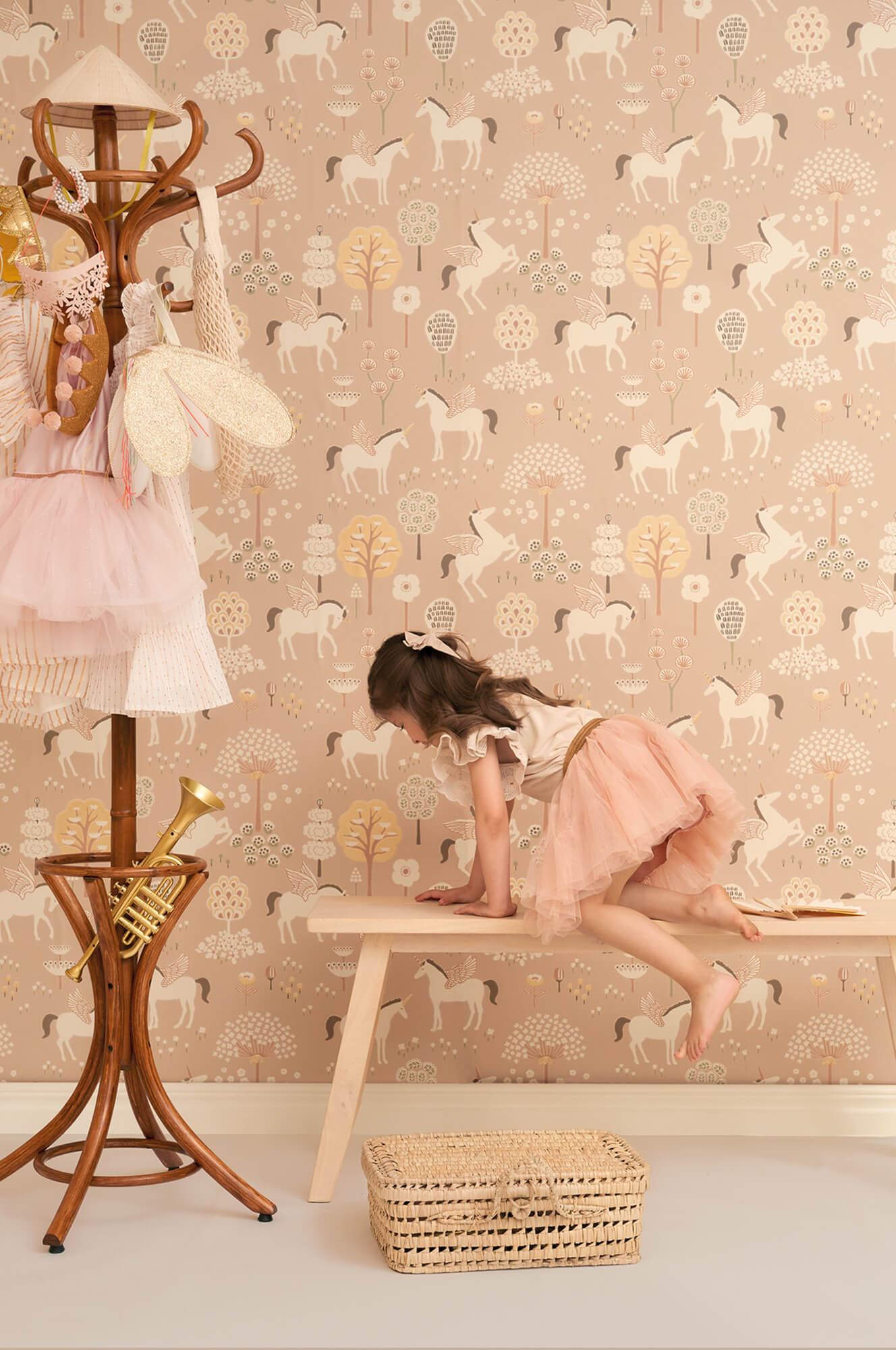 True Unicorn Wallpaper in Old Pink