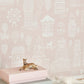 Little Town Pink Wallpaper by Majvillan