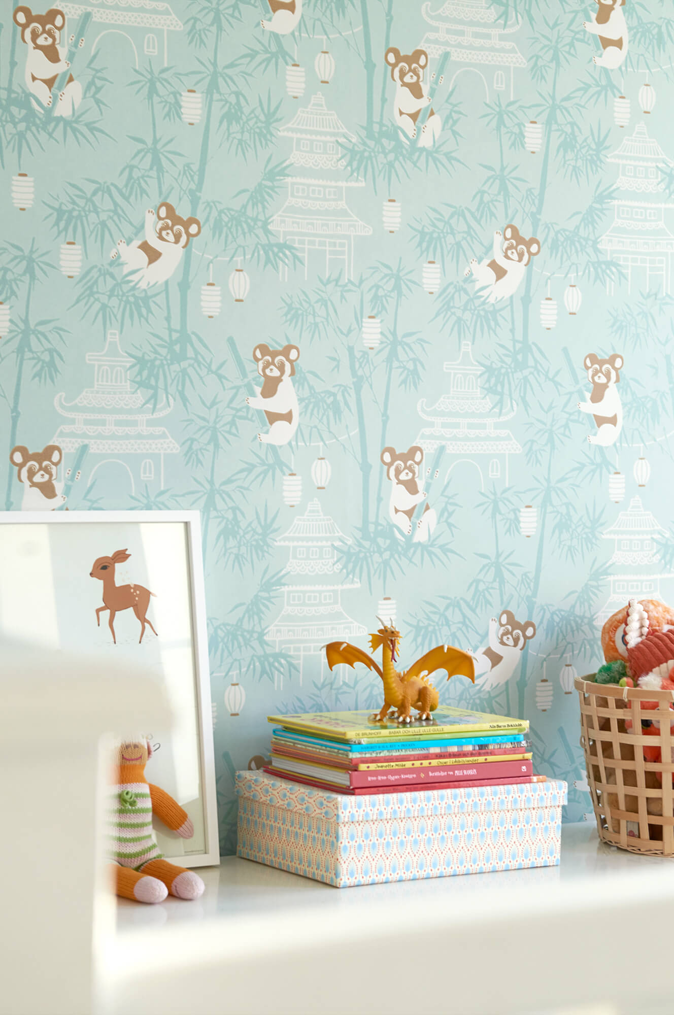 Bambu Turquoise Wallpaper by Majvillan