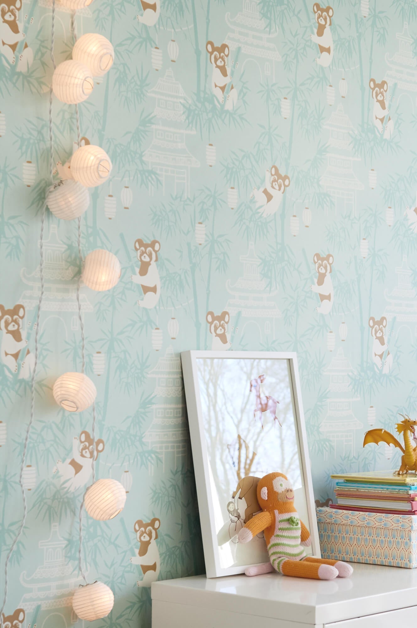 Bambu Turquoise Wallpaper by Majvillan