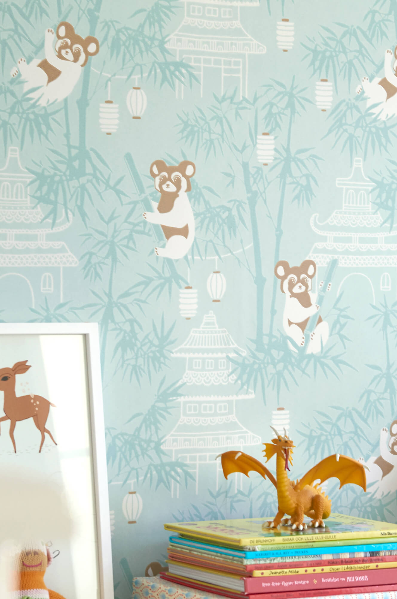 Bambu Turquoise Wallpaper by Majvillan