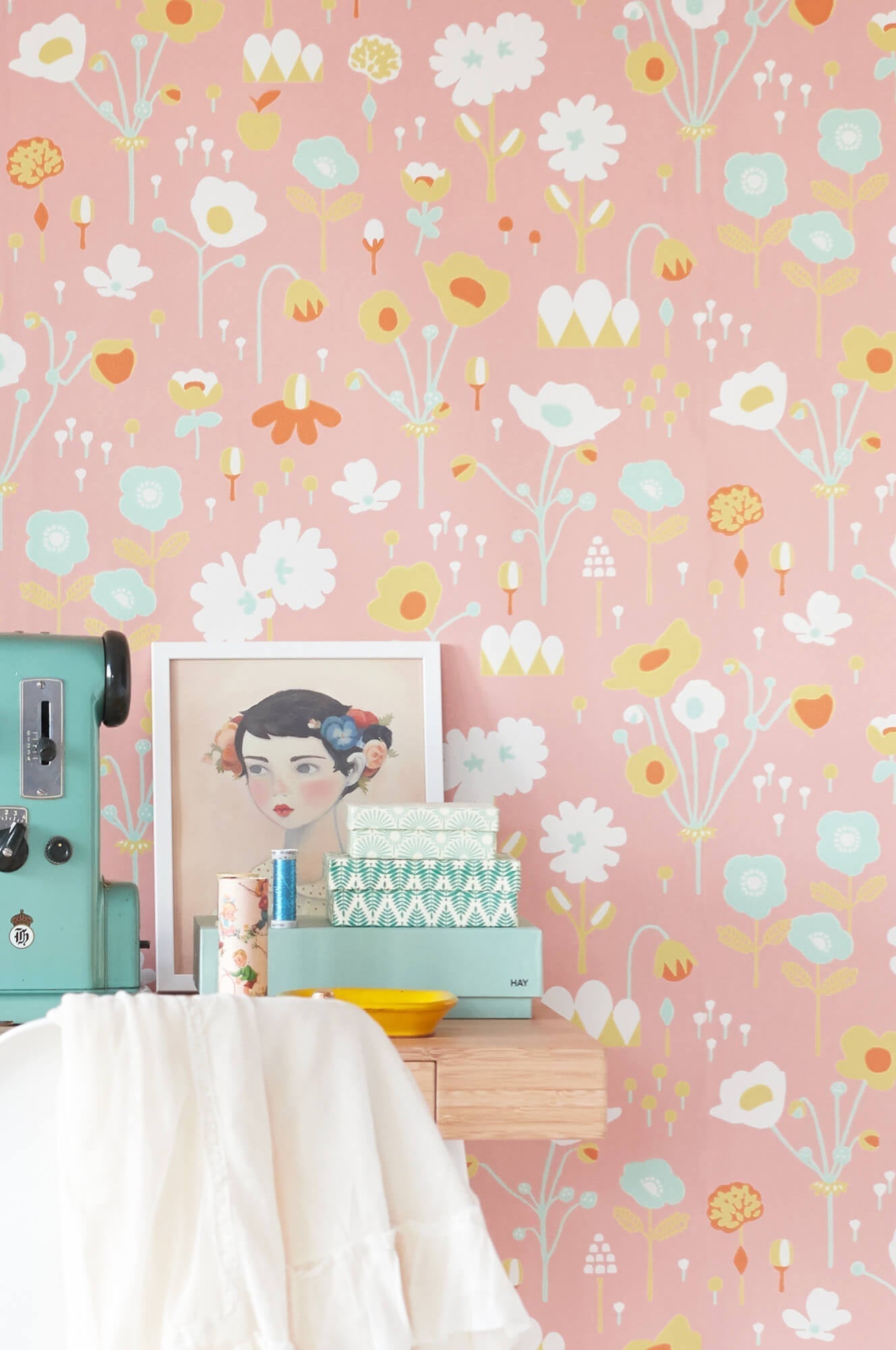 Bloom Pink Wallpaper by Majvillan