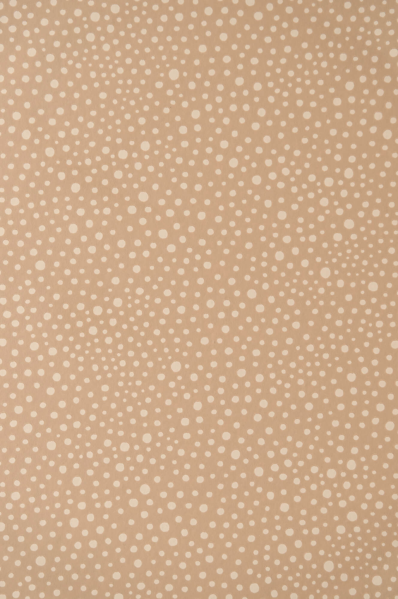 Sample Dots Wallpaper in Teddy Brown