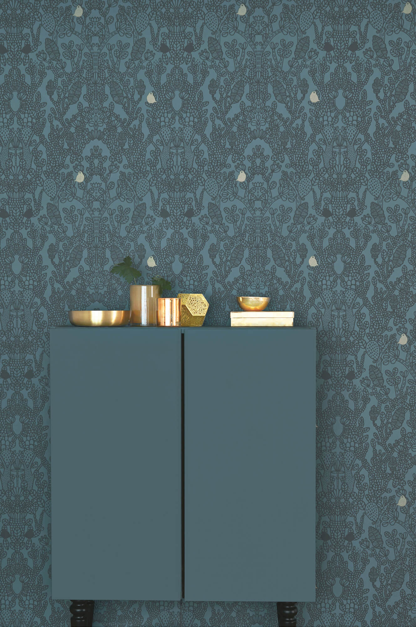 Amelie Blue Wallpaper by Majvillan