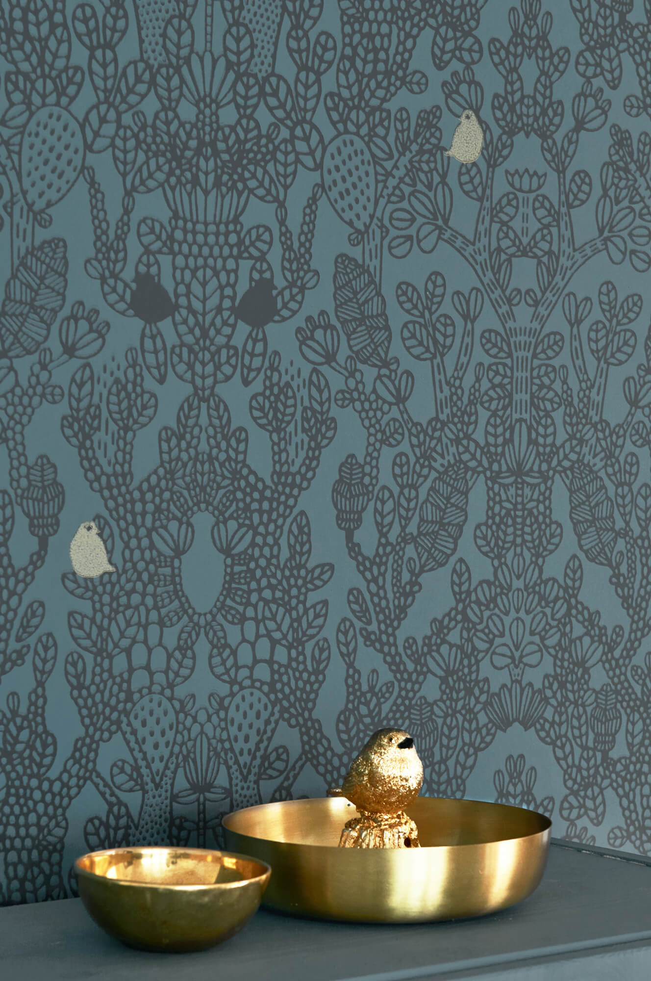 Amelie Blue Wallpaper by Majvillan