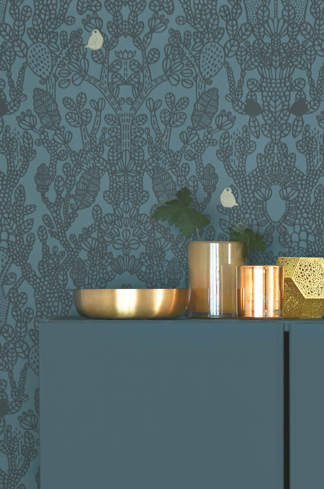 Amelie Blue Wallpaper by Majvillan
