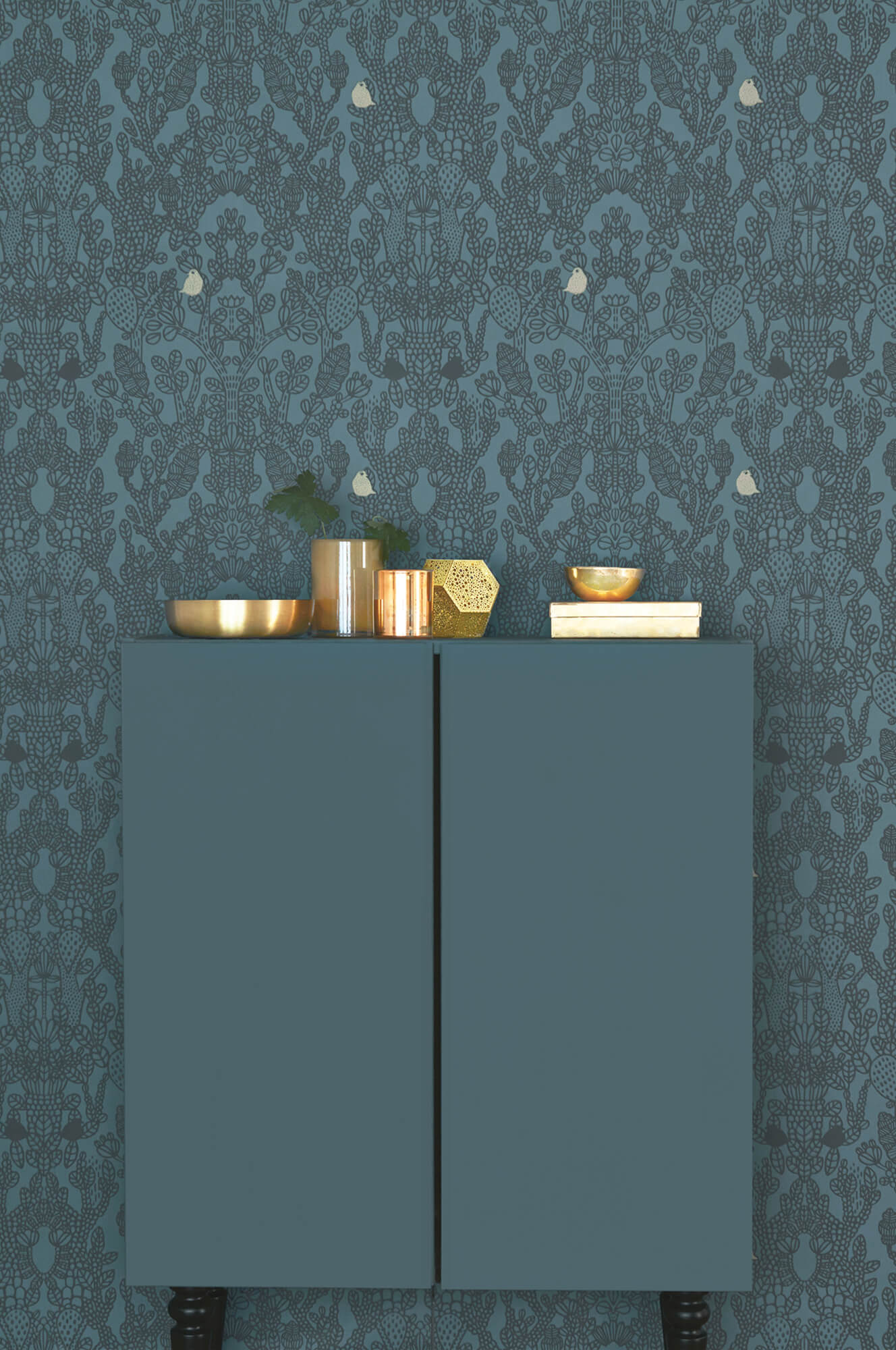 Amelie Blue Wallpaper by Majvillan