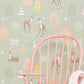 Golden Woods Dusty Green Wallpaper by Majvillan