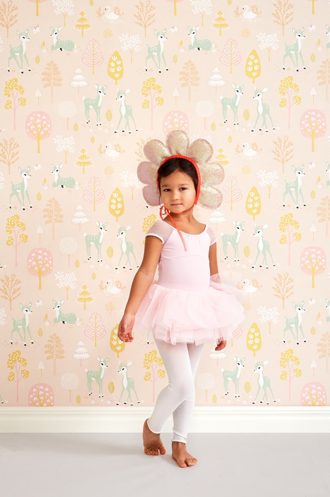 Golden Woods Sweet Pink Wallpaper by Majvillan