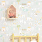 My Farm Soft Grey Wallpaper by Majvillan