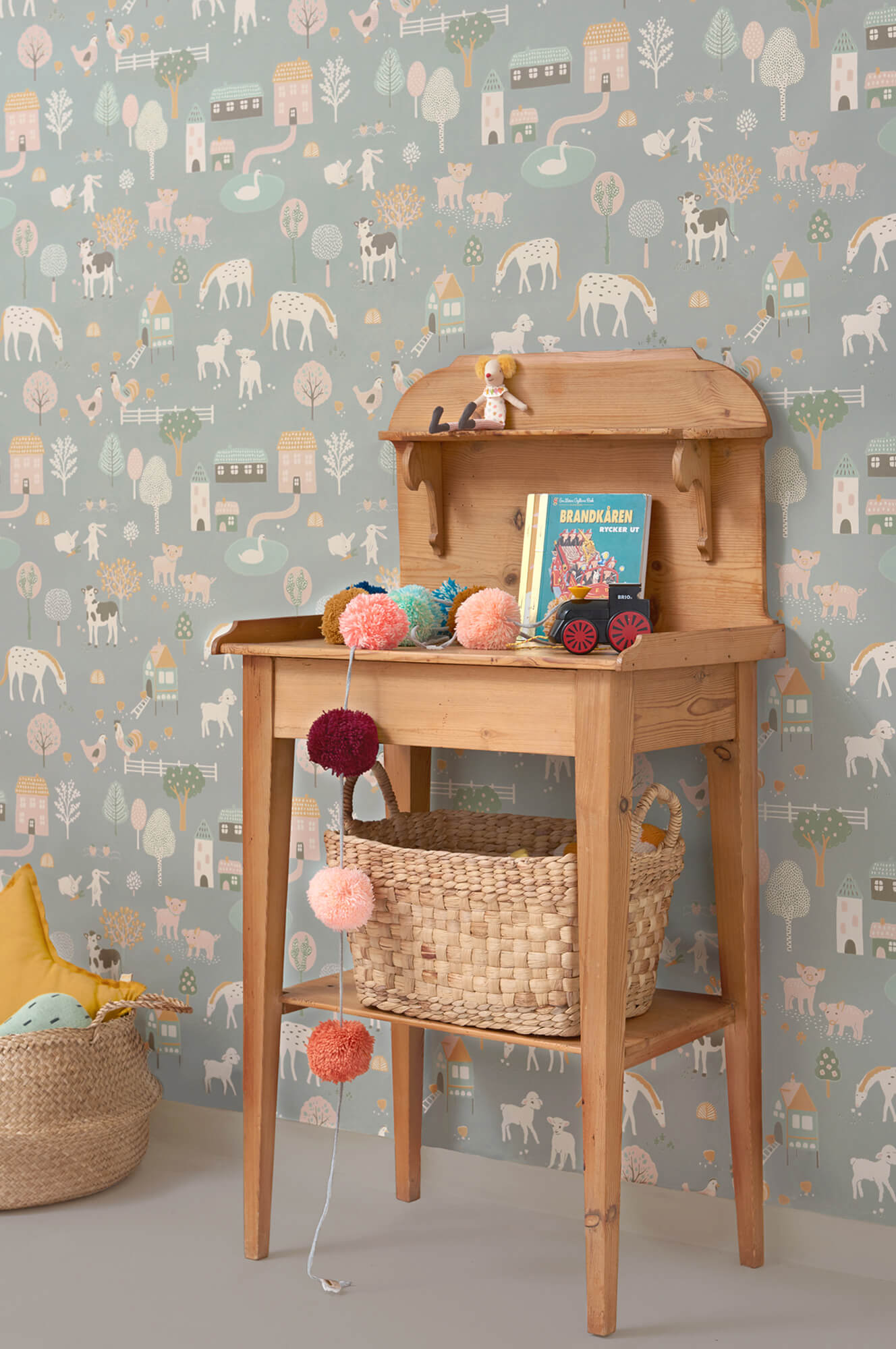 My Farm Stone Blue Wallpaper by Majvillan