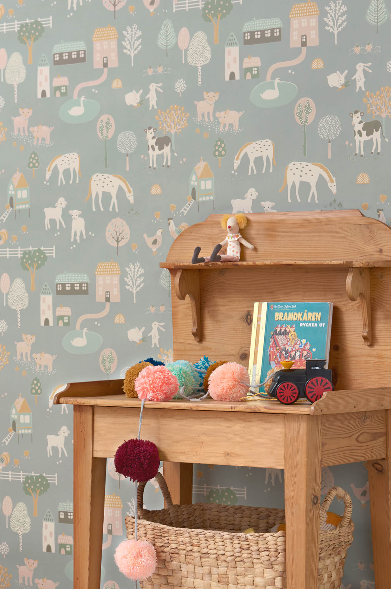 My Farm Stone Blue Wallpaper by Majvillan
