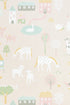 My Farm Soft Pink Wallpaper by Majvillan