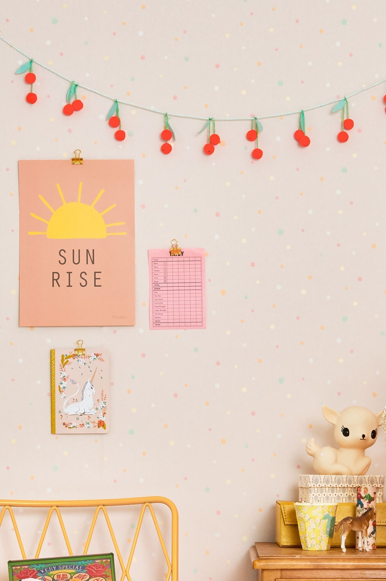 Stardust Lovely Pastel Pink Wallpaper by Majvillan