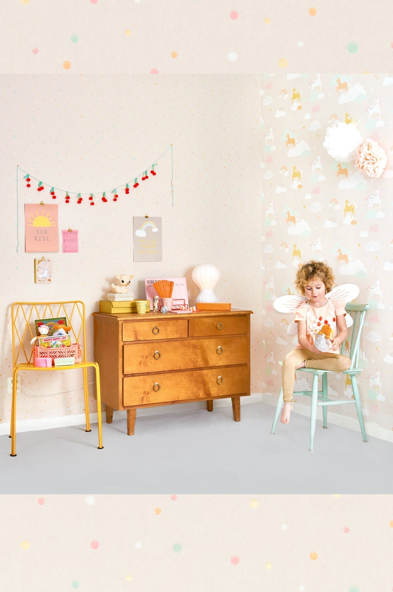 Stardust Lovely Pastel Pink Wallpaper by Majvillan