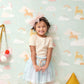 Rainbow Treasures Bubblegum Turquoise Wallpaper by Majvillan