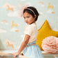 Rainbow Treasures Bubblegum Turquoise Wallpaper by Majvillan