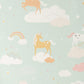 Rainbow Treasures Bubblegum Turquoise Wallpaper by Majvillan