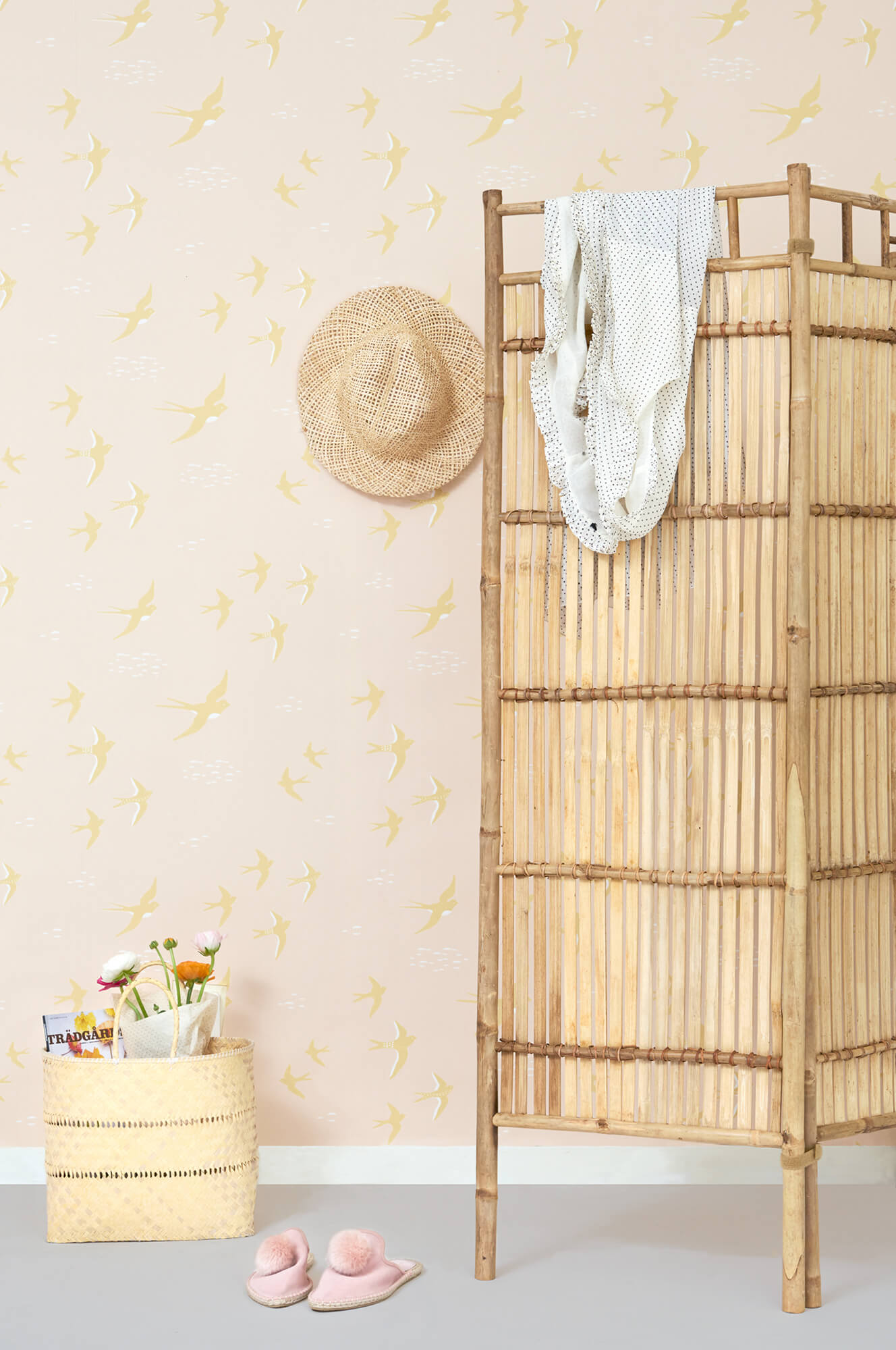 Follow The Wind Sunny Pink Wallpaper by Majvillan